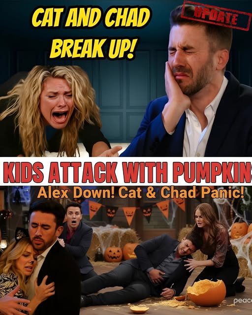 Days Spoilers | HALLOWEEN CHAOS: KIDS ATTACK WITH PUMPKINS! Alex Down! Cat & Chad Panic!