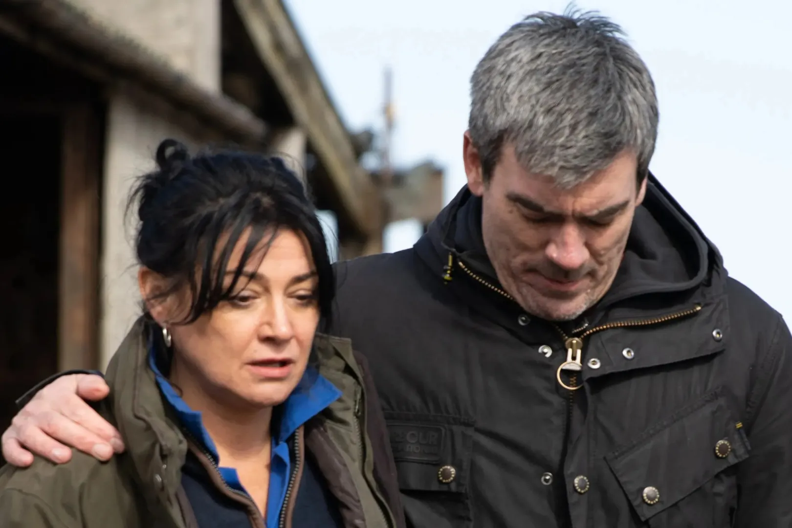 Emmerdale reveals first look at Cain and Moira’s dramatic arrest scene